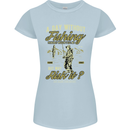 A Day Without Fishing Funny Fisherman Womens Petite Cut T-Shirt Light Blue
