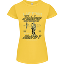 A Day Without Fishing Funny Fisherman Womens Petite Cut T-Shirt Yellow