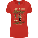 A Day Without Fishing Funny Fisherman Womens Wider Cut T-Shirt Red