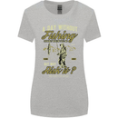 A Day Without Fishing Funny Fisherman Womens Wider Cut T-Shirt Sports Grey