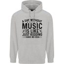 A Day Without Music Pop Rock Reggae Dance Childrens Kids Hoodie Sports Grey