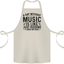 A Day Without Music Pop Rock Reggae Dance Cotton Apron 100% Organic Natural