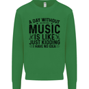 A Day Without Music Pop Rock Reggae Dance Kids Sweatshirt Jumper Irish Green