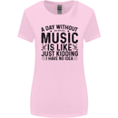 A Day Without Music Pop Rock Reggae Dance Womens Wider Cut T-Shirt Light Pink