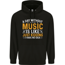 A Day Without Music Tekno Hip Hop Metal Childrens Kids Hoodie Black