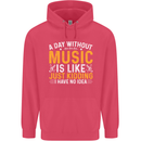 A Day Without Music Tekno Hip Hop Metal Childrens Kids Hoodie Heliconia