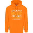 A Day Without Music Tekno Hip Hop Metal Childrens Kids Hoodie Orange