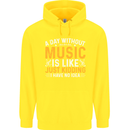 A Day Without Music Tekno Hip Hop Metal Childrens Kids Hoodie Yellow