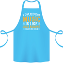 A Day Without Music Tekno Hip Hop Metal Cotton Apron 100% Organic Turquoise