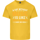 A Day Without Music Tekno Hip Hop Metal Kids T-Shirt Childrens Yellow