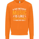 A Day Without Music Tekno Hip Hop Metal Mens Sweatshirt Jumper Orange