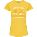 A Day Without Music Tekno Hip Hop Metal Womens Petite Cut T-Shirt Yellow