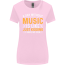 A Day Without Music Tekno Hip Hop Metal Womens Wider Cut T-Shirt Light Pink