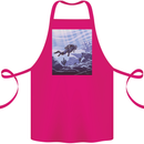 A Deep Sea Scuba Diver Diving Cotton Apron 100% Organic Pink