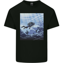 A Deep Sea Scuba Diver Diving Kids T-Shirt Childrens Black
