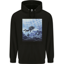 A Deep Sea Scuba Diver Diving Mens 80% Cotton Hoodie Black