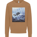 A Deep Sea Scuba Diver Diving Mens Sweatshirt Jumper Caramel Latte