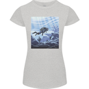 A Deep Sea Scuba Diver Diving Womens Petite Cut T-Shirt Sports Grey