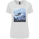 A Deep Sea Scuba Diver Diving Womens Wider Cut T-Shirt White