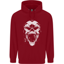 A Football Skull Footy Soccer Childrens Kids Hoodie Red