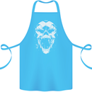 A Football Skull Footy Soccer Cotton Apron 100% Organic Turquoise