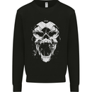 A Football Skull Footy Soccer Mens Sweatshirt Jumper Black