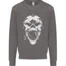 A Football Skull Footy Soccer Mens Sweatshirt Jumper Charcoal