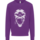 A Football Skull Footy Soccer Mens Sweatshirt Jumper Purple