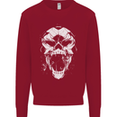 A Football Skull Footy Soccer Mens Sweatshirt Jumper Red