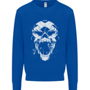 A Football Skull Footy Soccer Mens Sweatshirt Jumper Royal Blue