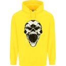 A Football Skull Soccer Footy Childrens Kids Hoodie Yellow