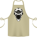 A Football Skull Soccer Footy Cotton Apron 100% Organic Khaki