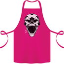 A Football Skull Soccer Footy Cotton Apron 100% Organic Pink
