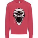 A Football Skull Soccer Footy Kids Sweatshirt Jumper Heliconia