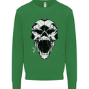A Football Skull Soccer Footy Kids Sweatshirt Jumper Irish Green