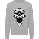 A Football Skull Soccer Footy Kids Sweatshirt Jumper Sports Grey