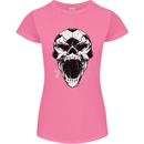 A Football Skull Soccer Footy Womens Petite Cut T-Shirt Azalea