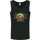 A Frog Hiking in the Mountains Trekking Mens Vest Tank Top Black