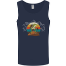 A Frog Hiking in the Mountains Trekking Mens Vest Tank Top Navy Blue