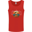 A Frog Hiking in the Mountains Trekking Mens Vest Tank Top Red