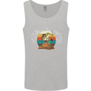A Frog Hiking in the Mountains Trekking Mens Vest Tank Top Sports Grey