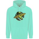 A Funny Alien Stuck in a UFO Flying Saucer Mens 80% Cotton Hoodie Peppermint