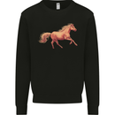 A Galloping Horse Equestrian Mens Sweatshirt Jumper Black