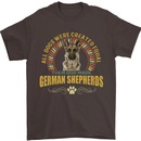 A German Shepherd Dog Mens T-Shirt 100% Cotton Dark Chocolate