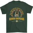 A German Shepherd Dog Mens T-Shirt 100% Cotton Forest Green
