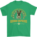 A German Shepherd Dog Mens T-Shirt 100% Cotton Irish Green