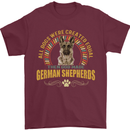 A German Shepherd Dog Mens T-Shirt 100% Cotton Maroon