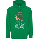 A Girl Who Loves Books Bookworm Reading Childrens Kids Hoodie Irish Green