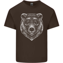 A Grizzly Bear Mens Cotton T-Shirt Tee Top Dark Chocolate