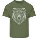 A Grizzly Bear Mens Cotton T-Shirt Tee Top Military Green
